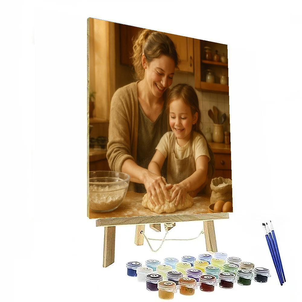 Cooking Memories Together In Cozy Kitchen paint by number