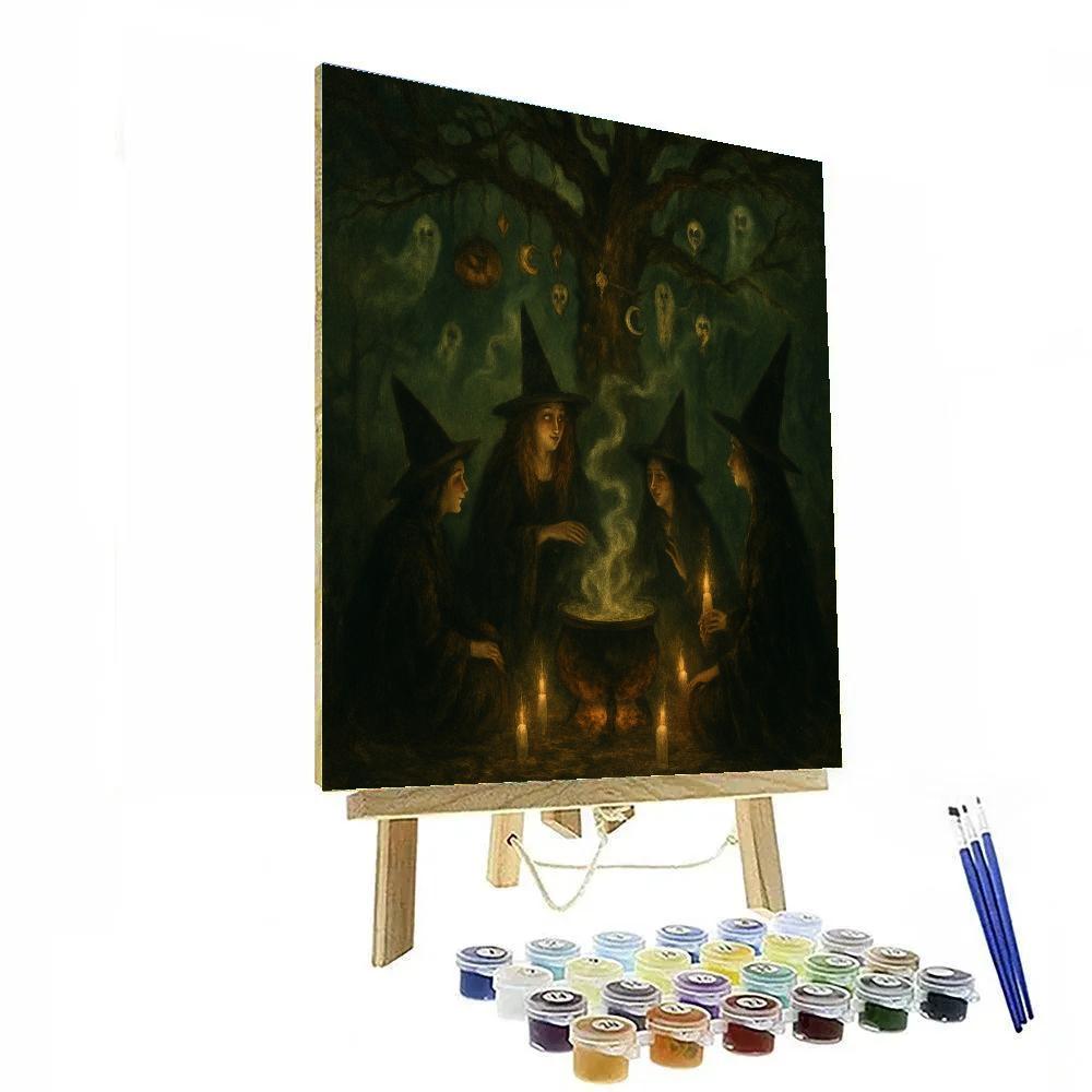 Cackling Coven Paint by numbers kits