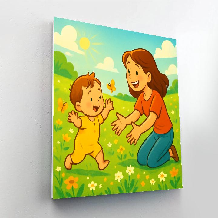 First Steps Celebration In Spring Meadow Paint by numbers art