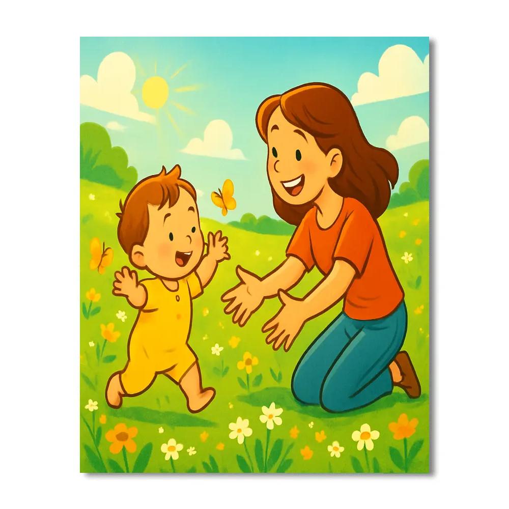 First Steps Celebration In Spring Meadow Paint by numbers art