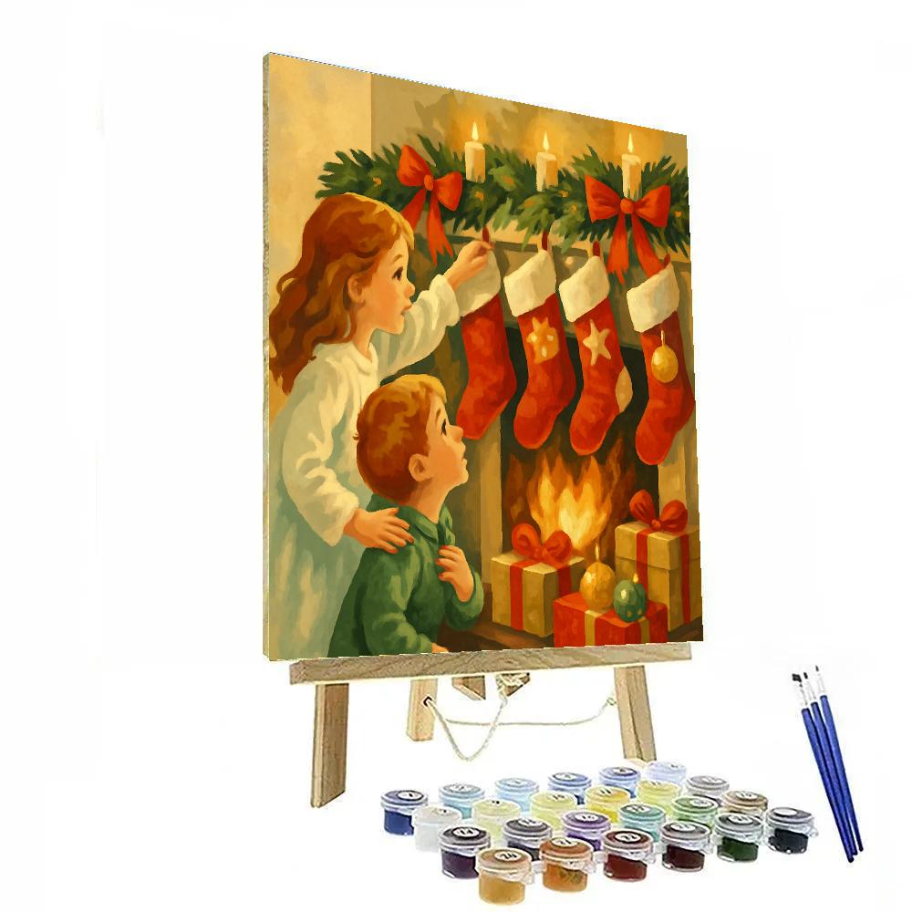 Sparkling Stocking Moments Paint by numbers kits