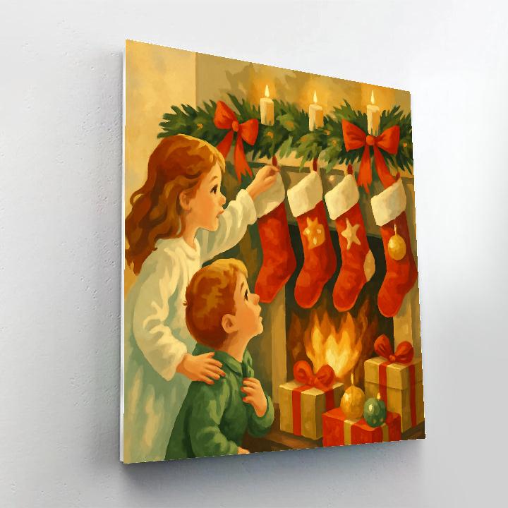 Sparkling Stocking Moments Paint by numbers kits