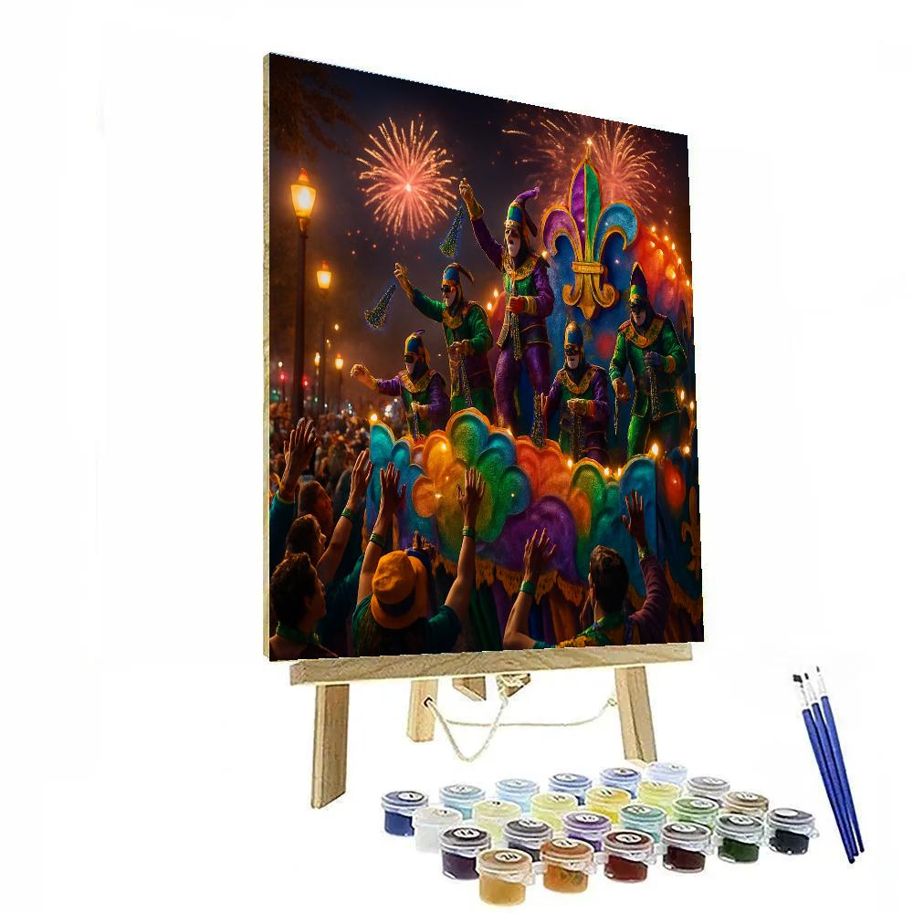Mardi Gras Night Parade paint by numbers