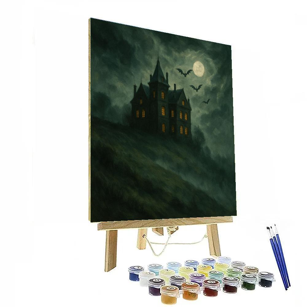 Haunted Hillside Paint by numbers kits
