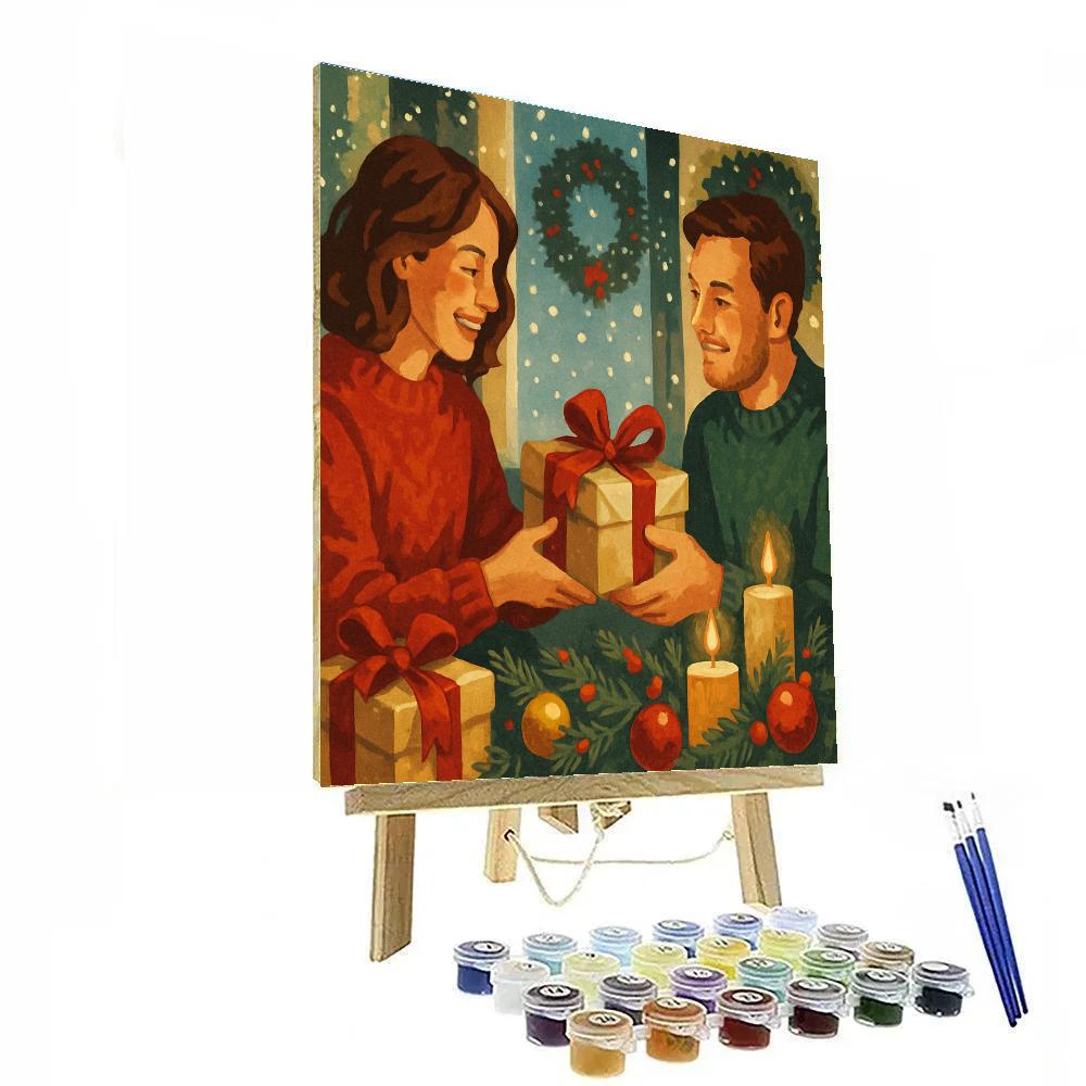 Ribboned Winter Warmth Paint by numbers kits