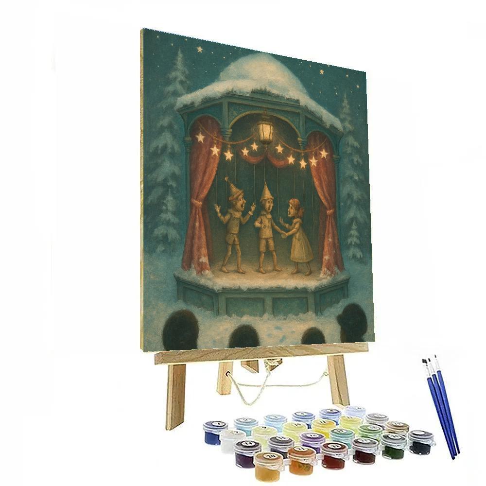 Puppetmaster Holiday Marionettes DIY paint by numbers