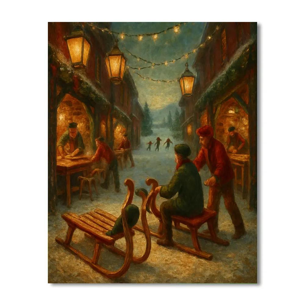 Sledmakers Alley Glow paint by numbers