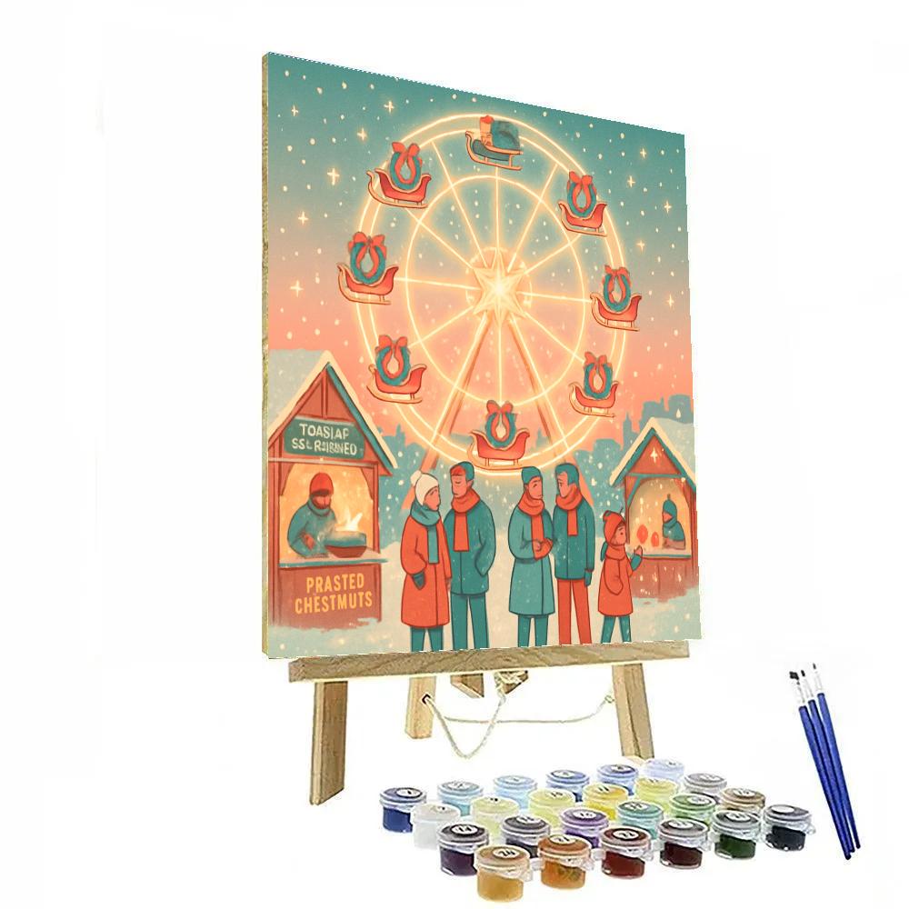 Frost Fair Ferris Glow Painting by numbers kit