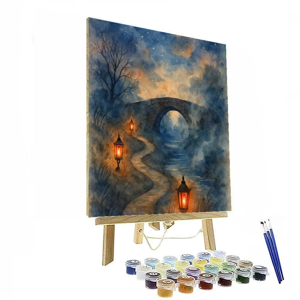 Ghostly Lantern Pathway Numbered painting kits