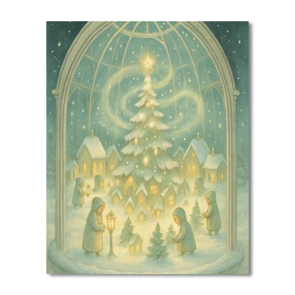 Snow Globe Conservatory paint by numbers