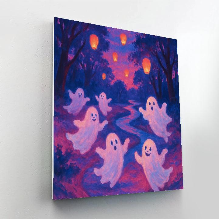 Ghost Parade At Dusk paint by number