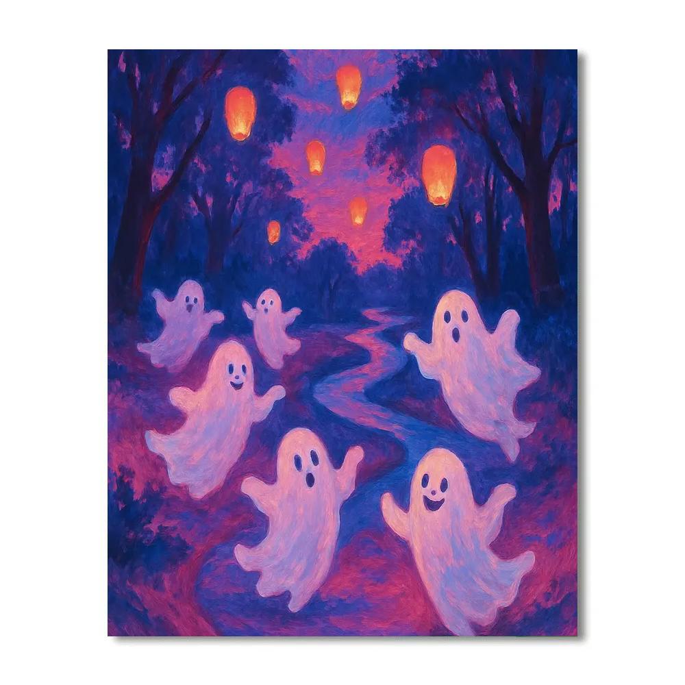 Ghost Parade At Dusk paint by number