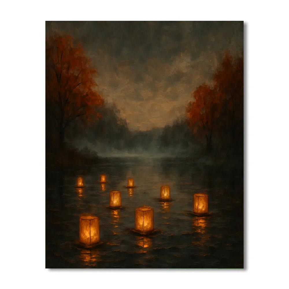 Lanterns On The Breeze DIY paint by numbers