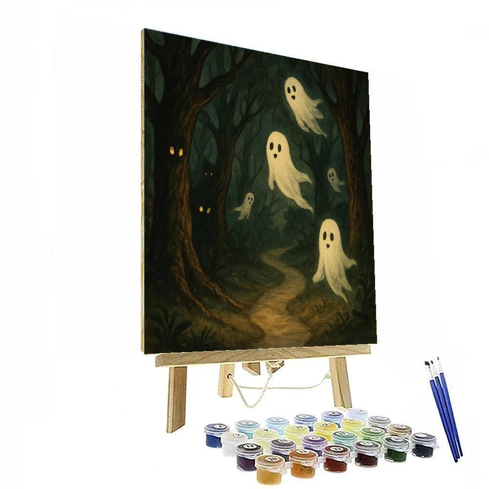 Haunted Nightfall paint by number