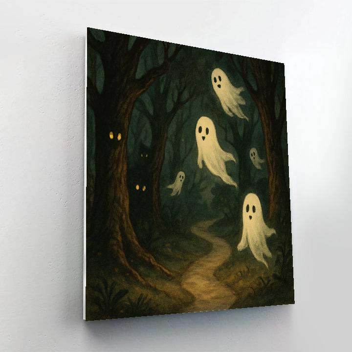 Haunted Nightfall paint by number
