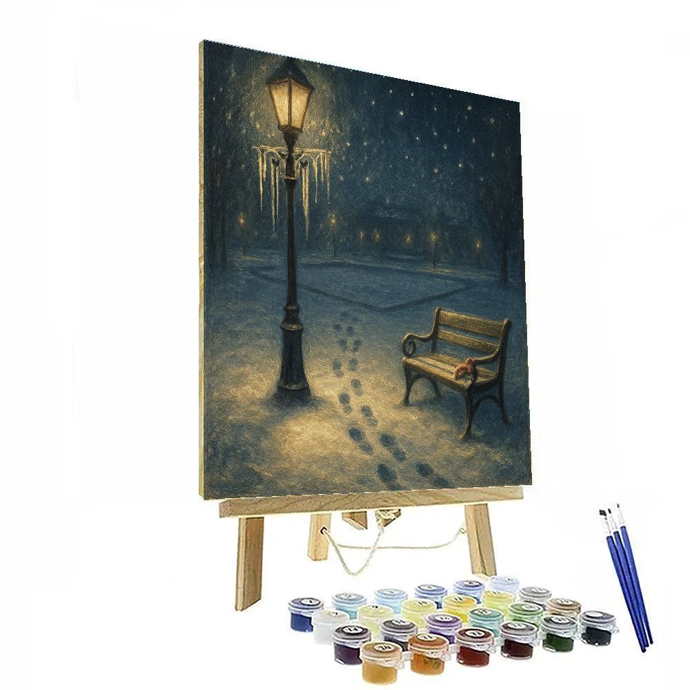 Icicle Street Lamp Waltz Painting by numbers kit