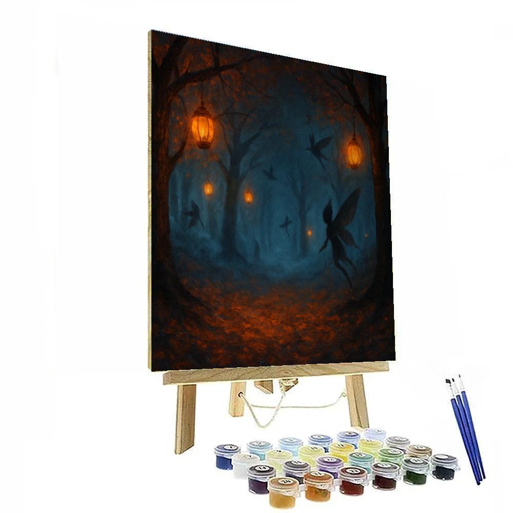 Ghost Lantern Grove Painting by numbers kit