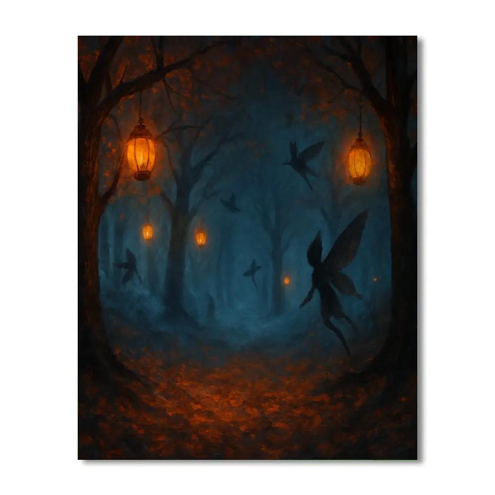 Ghost Lantern Grove Painting by numbers kit