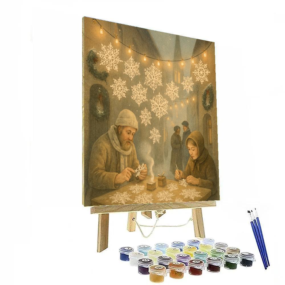 Snowflake Workshop Alley paint by numbers