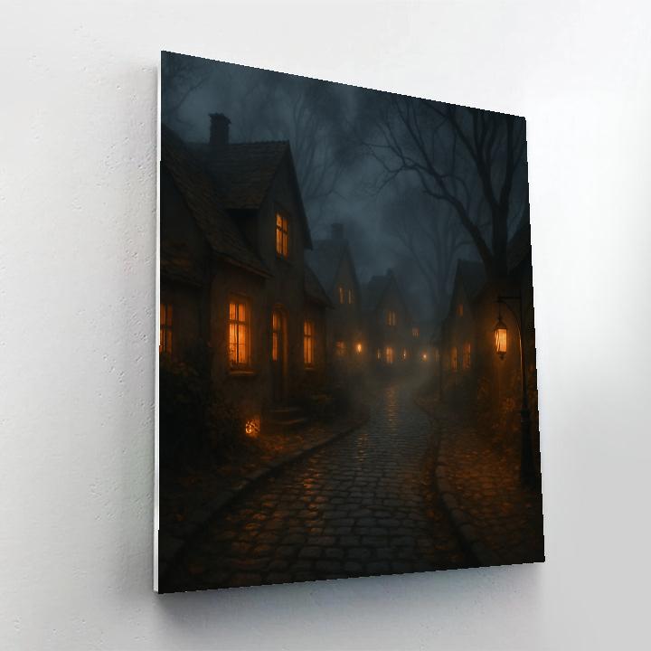 Fog-Drift Village Paint by numbers art