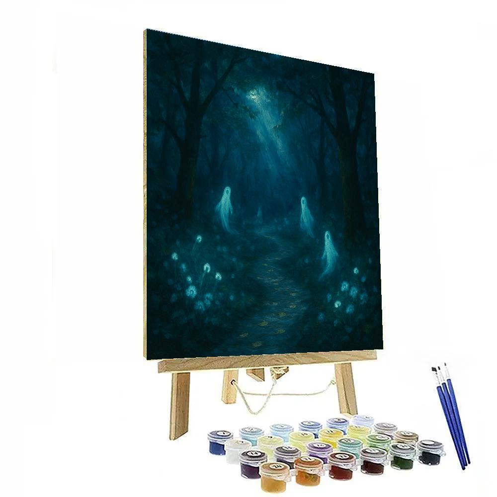 Glimmering Night Woods painting number kit