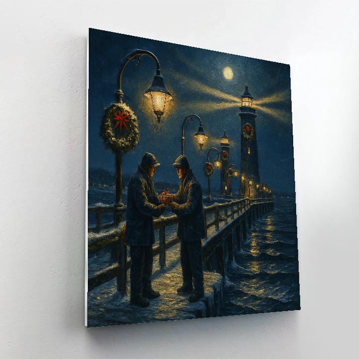 Christmas Beacon Pier Paint by numbers art