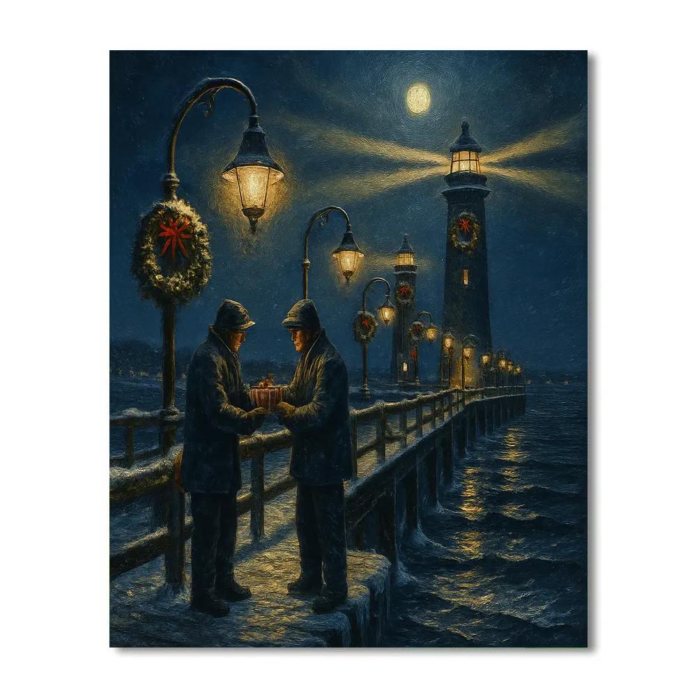 Christmas Beacon Pier Paint by numbers art