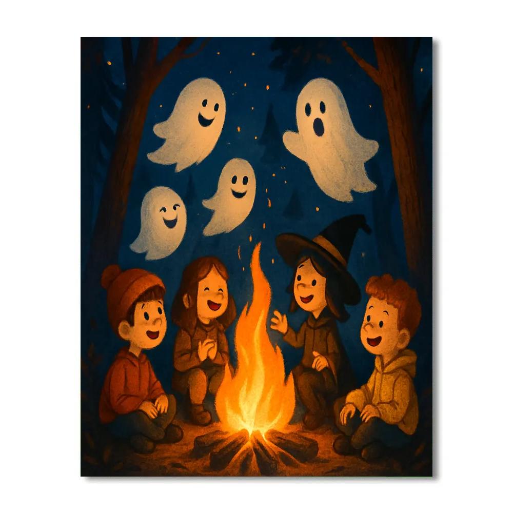 Spook-tacular Bonfire painting number kit