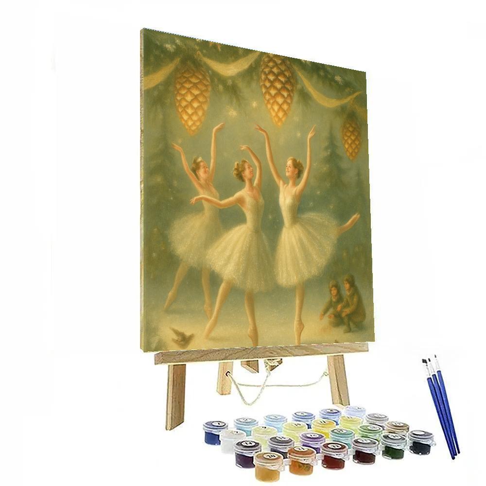 Pinecone Lantern Ballet DIY paint by numbers