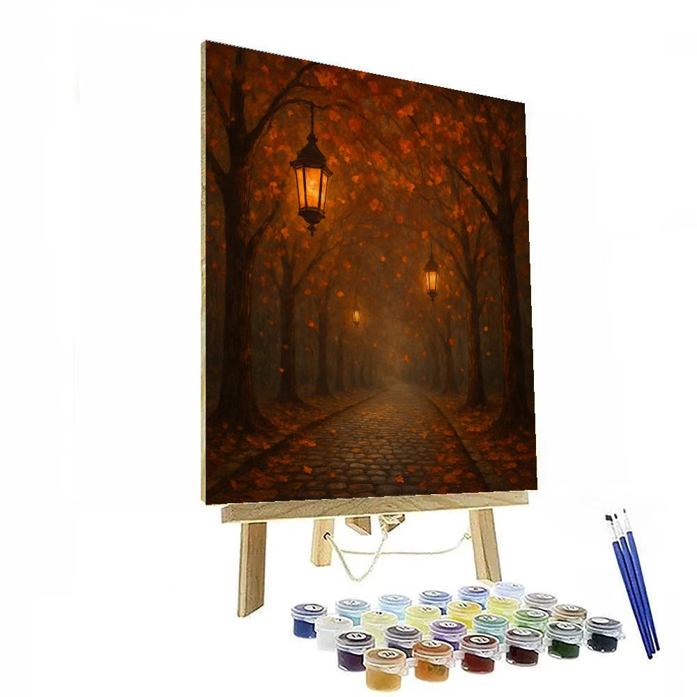 Autumn Leaves On Ghost Lane Paint by numbers kits