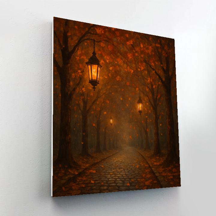 Autumn Leaves On Ghost Lane Paint by numbers kits