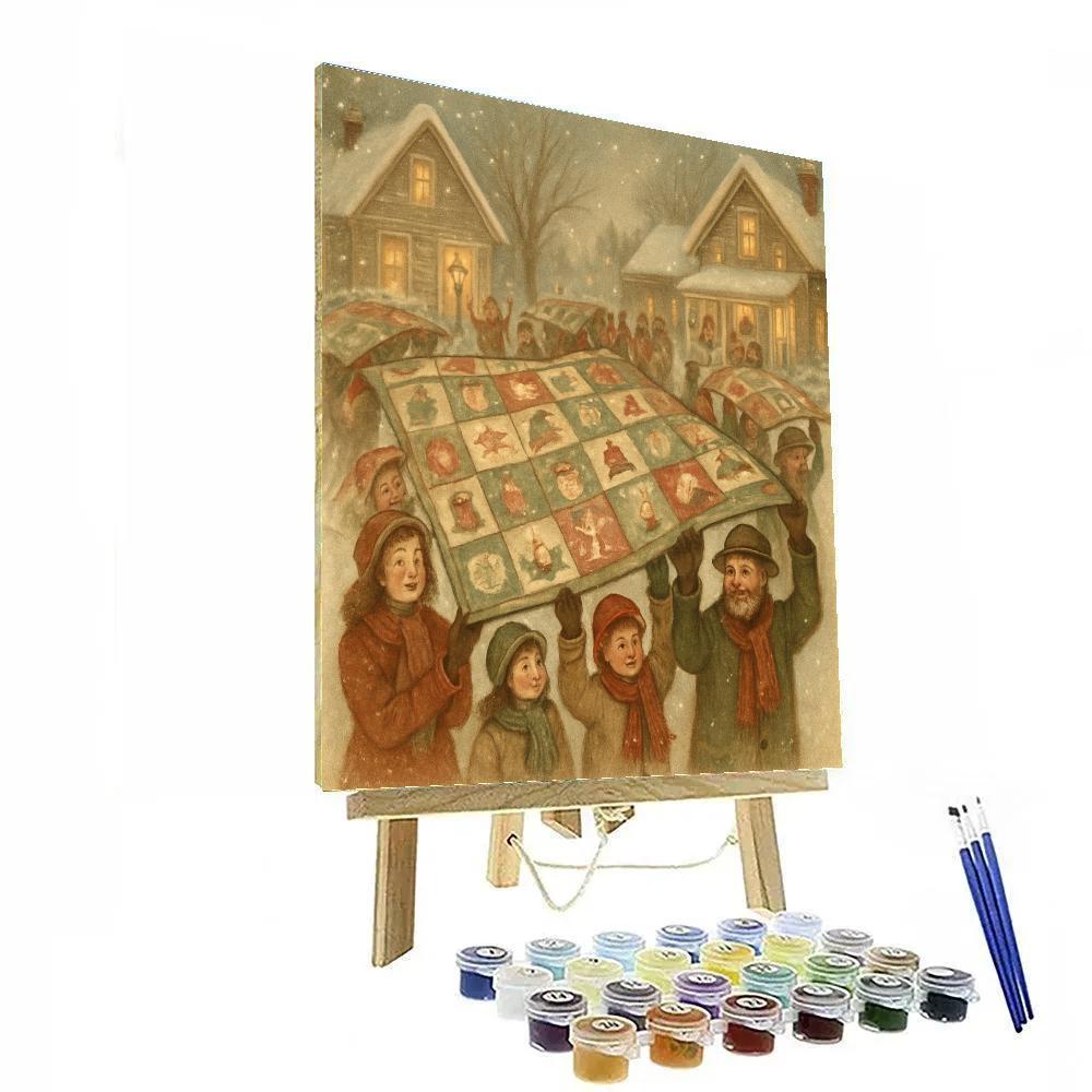 Winter Quilt Parade Paint by numbers art