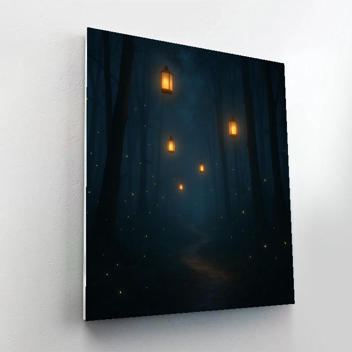 Foggy Lantern Path paint by numbers