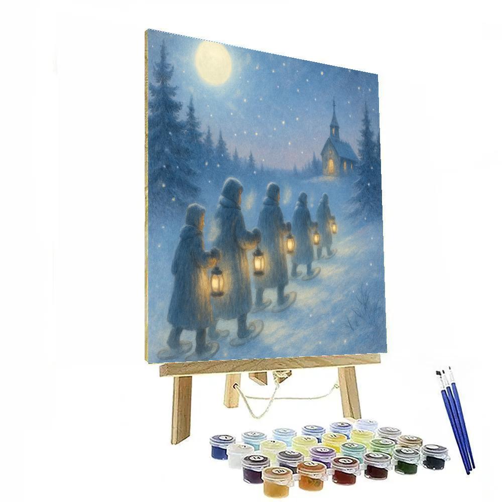 Starlit Snowshoe Pilgrimage paint by color
