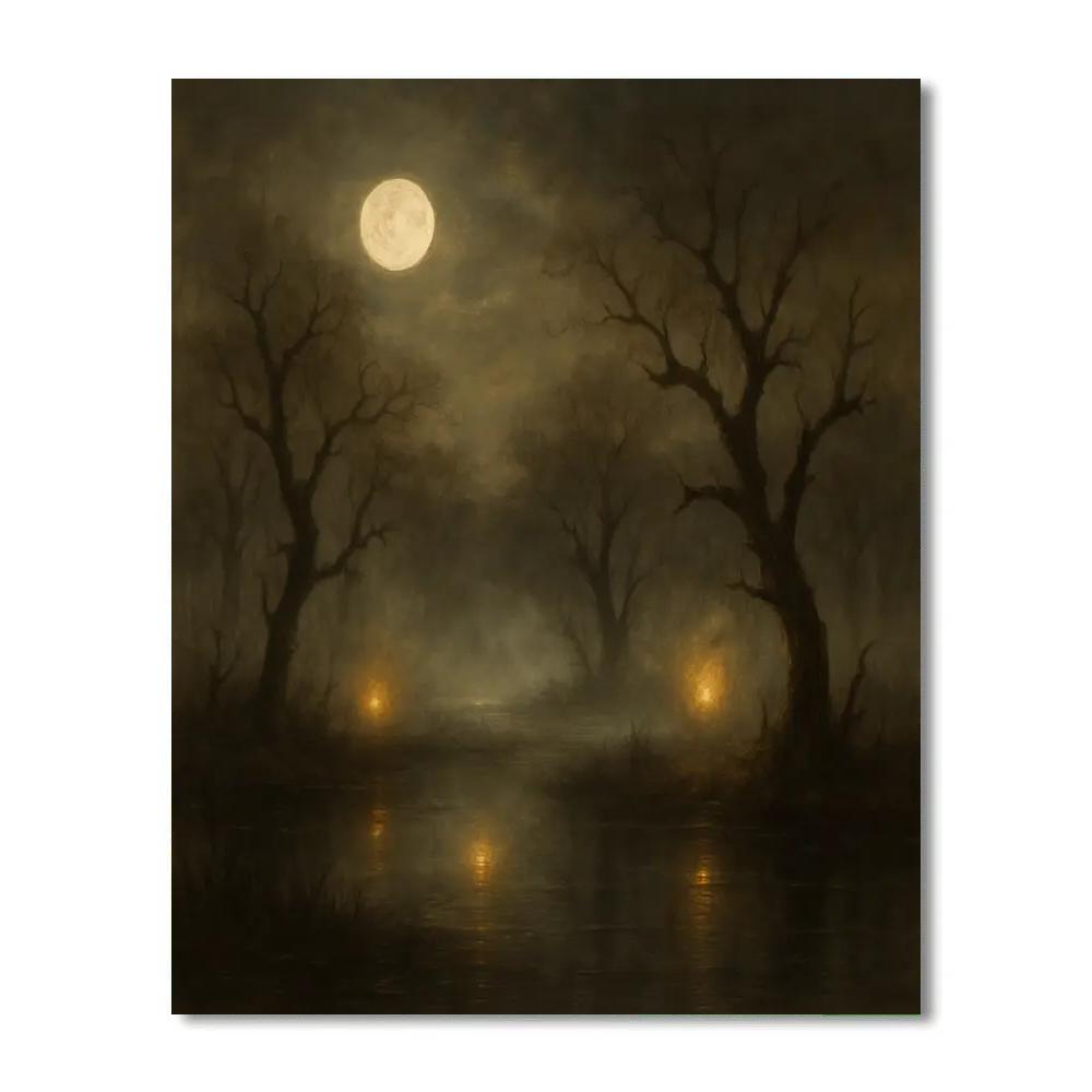 Haunted Marshland Painting by numbers kit