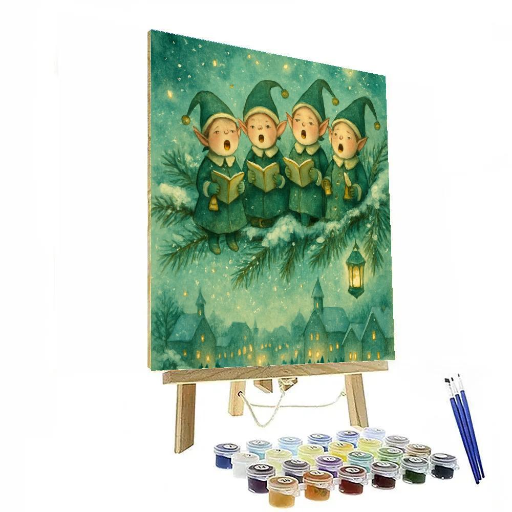 Pine Needle Starlight Choir paint by color