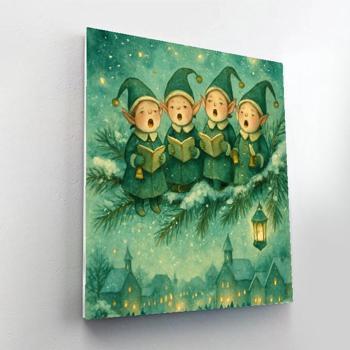 Pine Needle Starlight Choir paint by color
