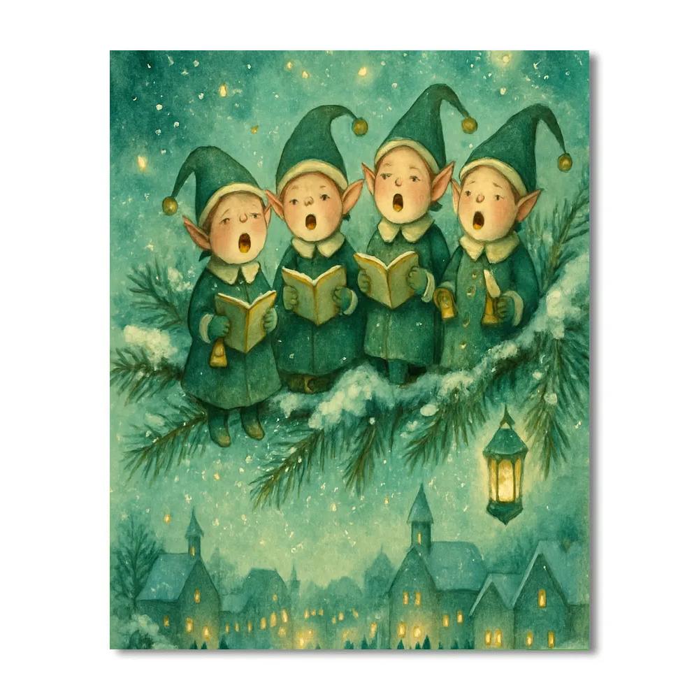 Pine Needle Starlight Choir paint by color