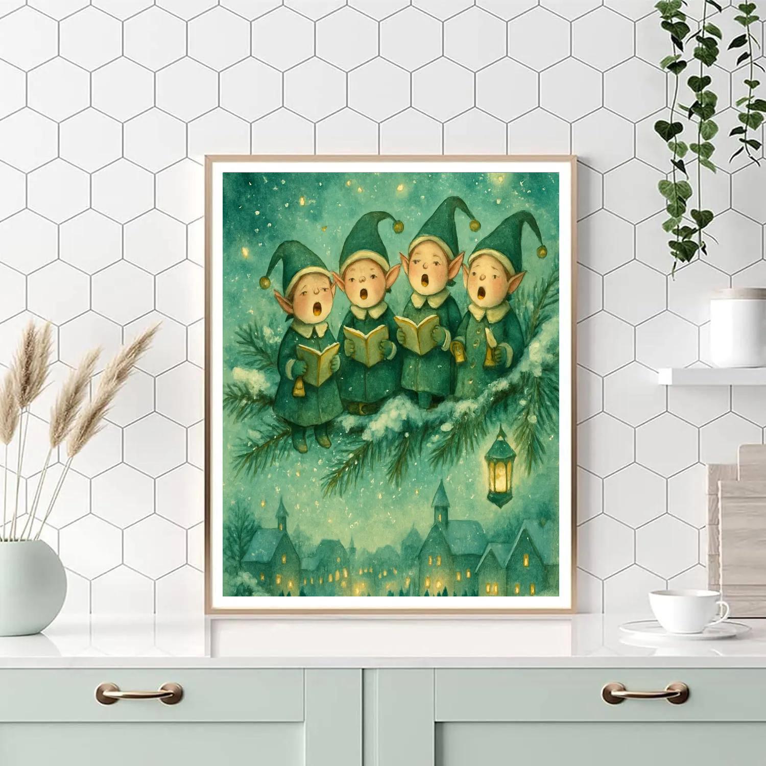 Pine Needle Starlight Choir paint by color