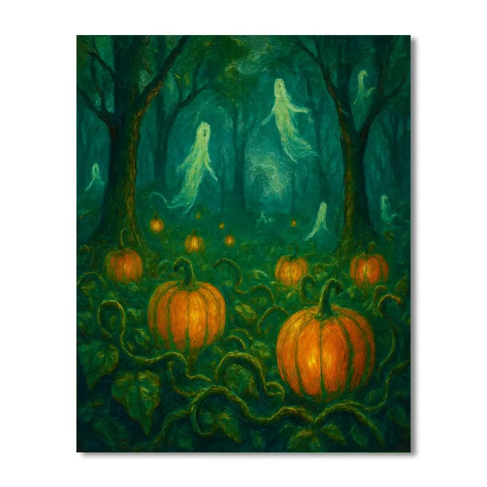 Enchanted Pumpkin Forest Numbered painting kits
