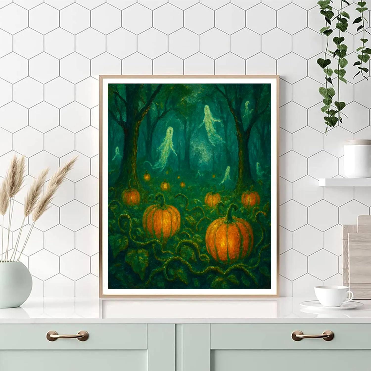 Enchanted Pumpkin Forest Numbered painting kits