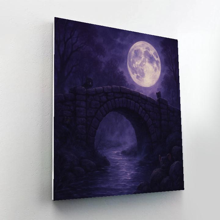 Mystical Halloween Bridge painting number kit