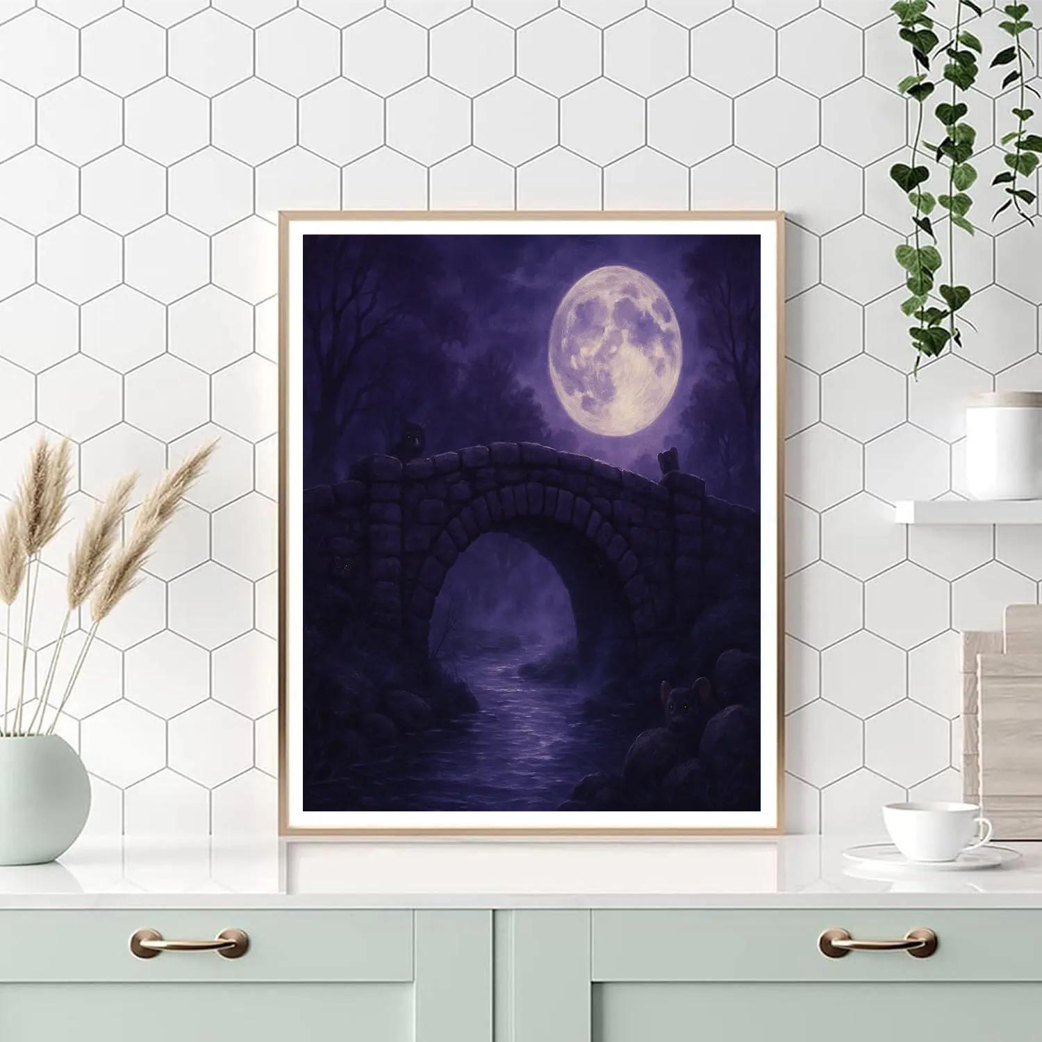 Mystical Halloween Bridge painting number kit
