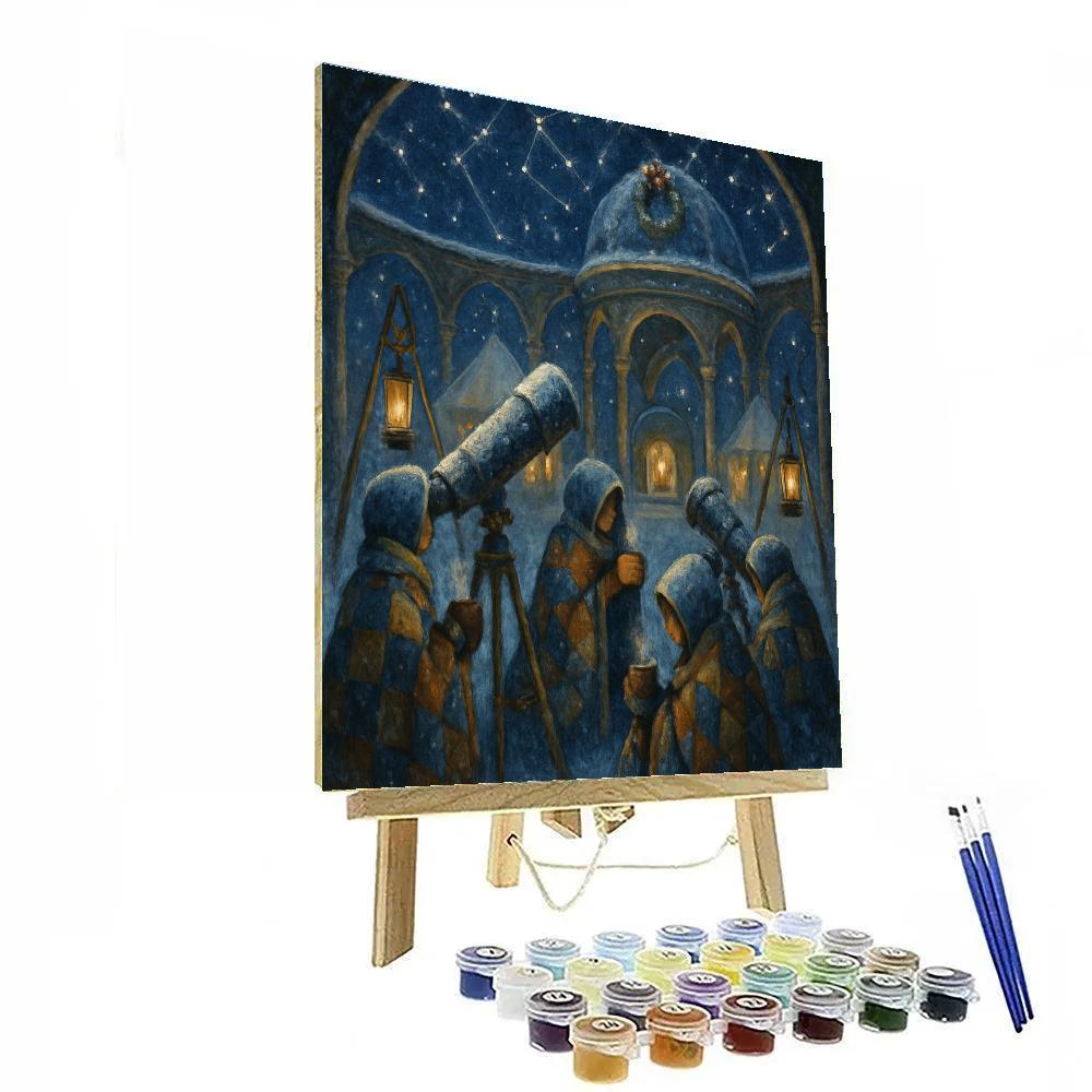 Stargazers Frosty Observatory Numbered painting kits