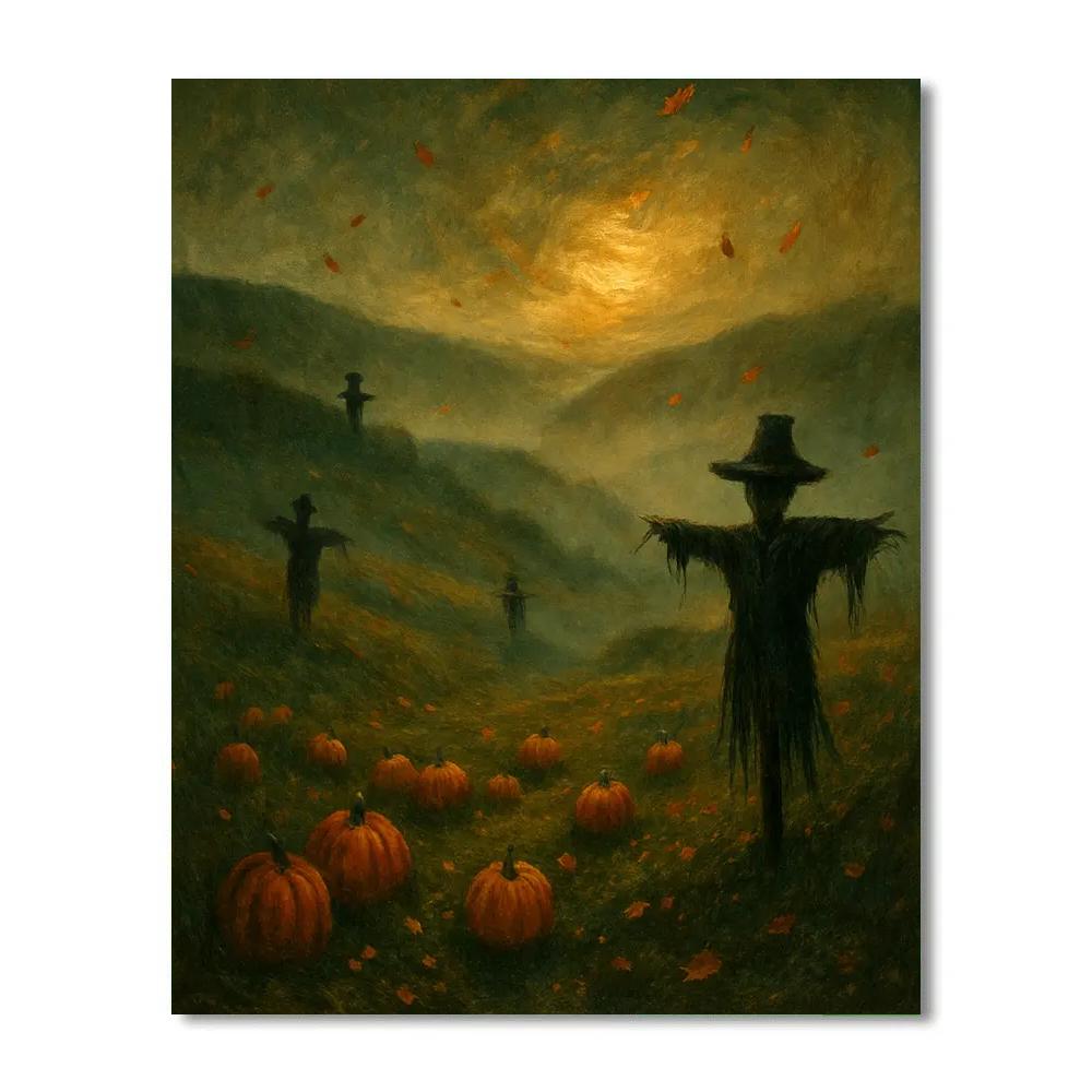 Foggy Harvest Hills Paint by numbers kits