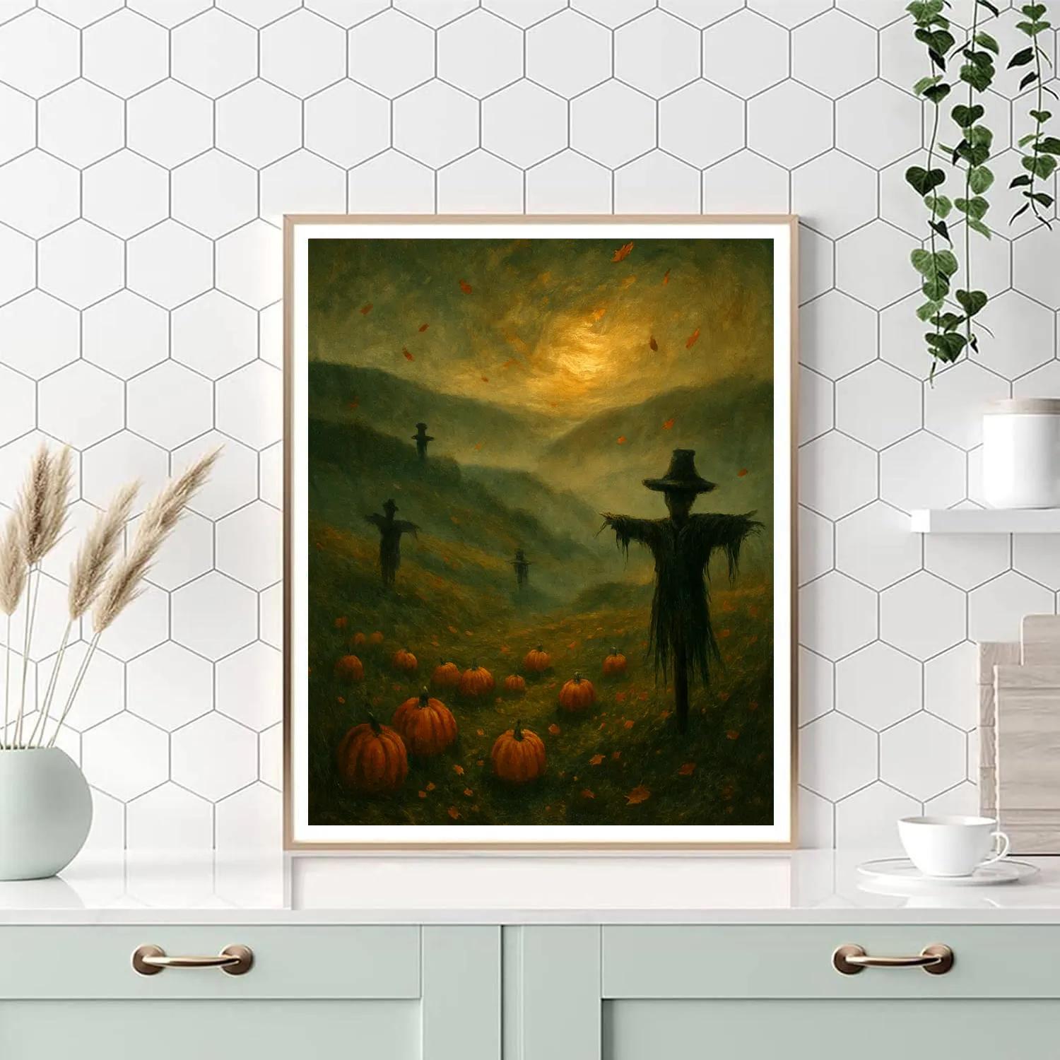 Foggy Harvest Hills Paint by numbers kits