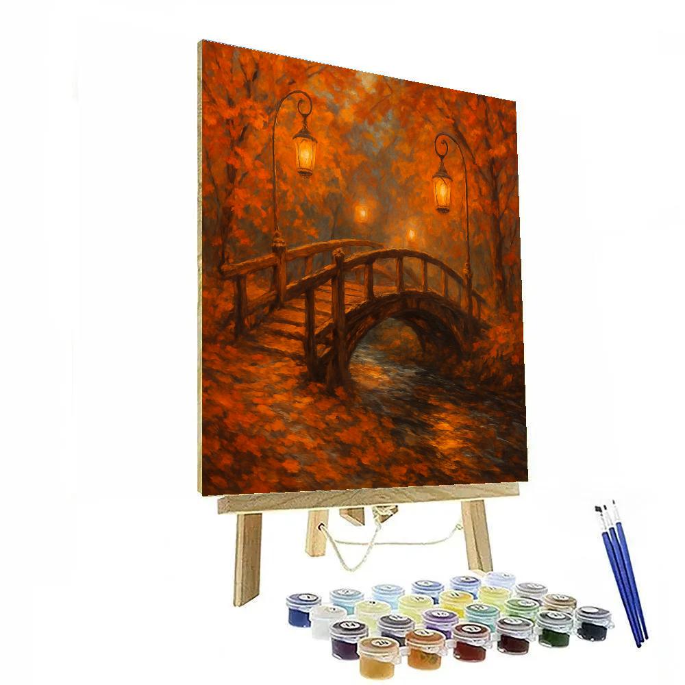 The Enchanted Lantern Bridge Numbered painting kits
