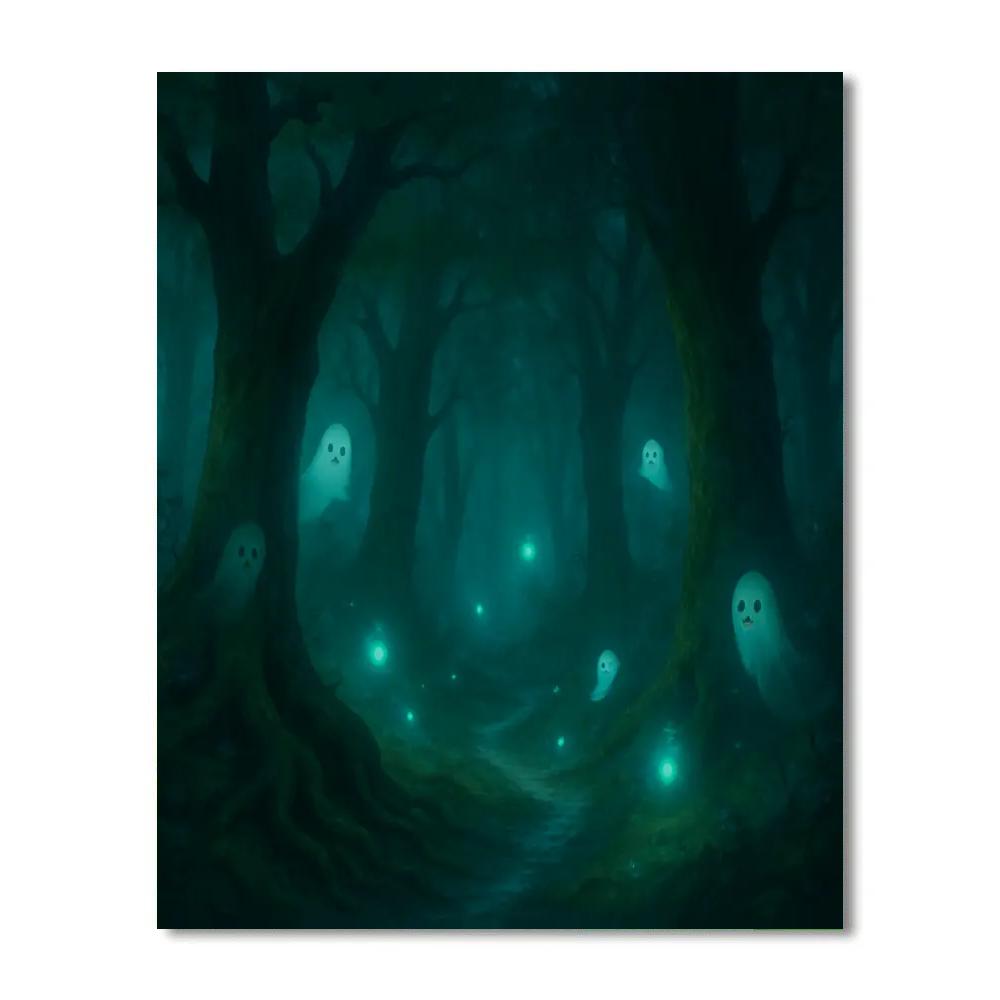 Haunting Forest Spirits Paint by numbers art