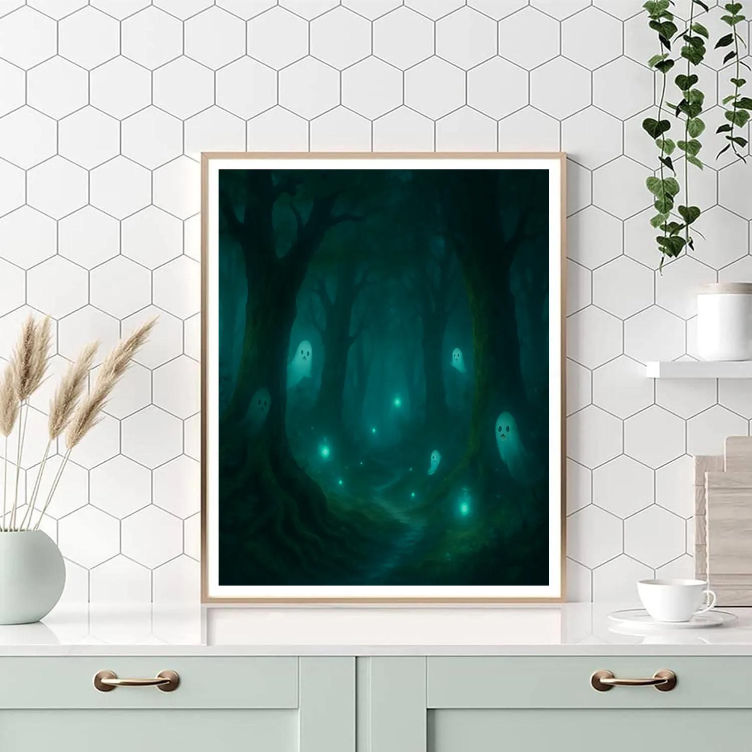 Haunting Forest Spirits Paint by numbers art