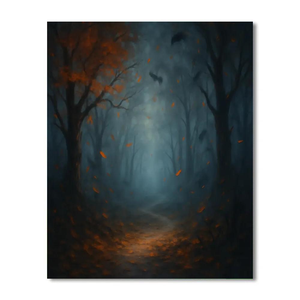 Autumns Mysterious Cloak paint by number